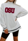 Ohio State Buckeyes Womens Gameday Couture This Is It Mock Neck Crew Sweatshirt - White