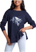 Villanova Wildcats Womens Gameday Couture Side Slit Crew Sweatshirt - Navy Blue