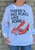 Wizard of Oz Womens No Place Like Home Crew Sweatshirt - White
