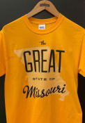 Missouri Gold The Great State Of Short Sleeve T Shirt