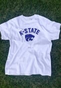 K-State Wildcats Arch Mascot T Shirt - White