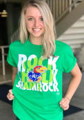 Kansas Jayhawks Green Rock Chalk Shamrock Tee