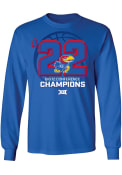 Kansas Jayhawks 2022 Big 12 Basketball Champions T Shirt - Blue