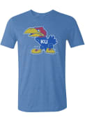 Kansas Jayhawks Rally Distressed 1941 Fashion T Shirt - Blue