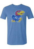 Kansas Jayhawks Rally Distressed Logo Fashion T Shirt - Blue