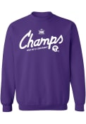 Purple Mens K-State Wildcats 2022 Big 12 Football Champions Crew Sweatshirt