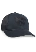 K-State Wildcats Blackout Trucker Adjustable Hat - Black