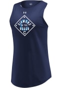 Cleveland Indians Womens Under Armour Passion Diamond Tank Top - Navy Blue