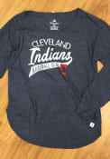 Cleveland Indians Womens Majestic Best Comeback T-Shirt - Navy Blue