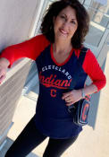 Cleveland Indians Womens Majestic This Desides It T-Shirt - Navy Blue