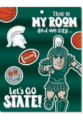 Michigan State Spartans My Room Plastic Sign