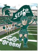 Michigan State Spartans Mascot Plastic Sign
