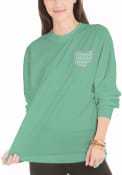 Ohio Womens Green Football Long Sleeve T Shirt