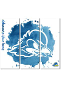 Delaware Fightin' Blue Hens 3 Piece Watercolor Canvas Wall Art