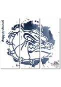 Gonzaga Bulldogs 3 Piece Watercolor Canvas Wall Art
