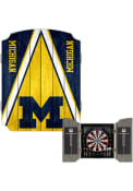 Michigan Wolverines Team Logo Dart Board Cabinet