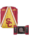 USC Trojans Team Logo Dart Board Cabinet