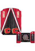 Calgary Flames Team Logo Dart Board Cabinet
