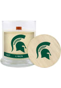 Michigan State Spartans Lavender Linen 8oz Glass Candle