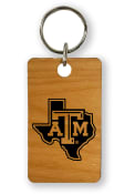 Texas A&M Aggies Alder Wood 1.5x2.5 Laser Etched Keychain
