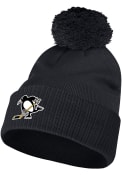 Pittsburgh Penguins Adidas Alt Jersey Cuff Pom Knit - Black