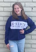 K-State Wildcats Womens Penant Crew Sweatshirt - Purple