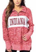 Indiana Hoosiers Womens Cozy 1/4 Zip Pullover - Cardinal