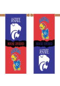 Kansas Jayhawks and K-State Wildcats 28X40 House Divided Banner