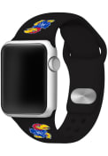 Kansas Jayhawks Silicone Sport Apple Watch Band - Black