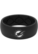 Miami Dolphins Groove Life Black Silicone Ring - Black