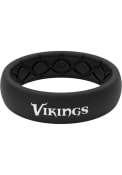 Minnesota Vikings Womens Groove Life Thin Black Silicone Ring - Black