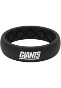 New York Giants Womens Groove Life Thin Black Silicone Ring - Black