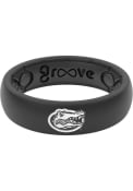 Florida Gators Womens Groove Life Thin White Logo Silicone Ring - Black