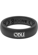 Old Dominion Monarchs Womens Groove Life Thin White Logo Silicone Ring - Black
