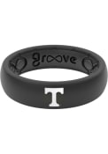 Tennessee Volunteers Womens Groove Life Thin White Logo Silicone Ring - Black