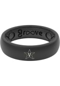 Vanderbilt Commodores Womens Groove Life Thin White Logo Silicone Ring - Black