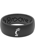 Groove Life White Logo Silicone Cincinnati Bearcats Mens Ring - Black