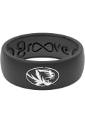 Missouri Tigers Groove Life White Logo Silicone Ring - Black