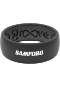 Samford University Bulldogs Groove Life White Logo Silicone Ring - Black