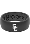 USC Trojans Groove Life White Logo Silicone Ring - Black