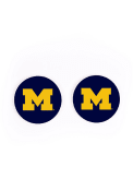 Michigan Wolverines 2 Pack Color Logo Car Coaster - Blue