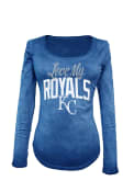 Kansas City Royals Womens Love My Royals Blue Scoop Neck Tee