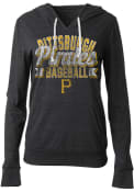 Pittsburgh Pirates Womens Tri-Blend Hooded Sweatshirt - Black
