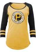 Pittsburgh Pirates Womens Gold Tri-Blend Women's Scoop