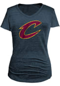 Cleveland Cavaliers Womens Navy Blue Tri-blend T-Shirt