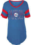 Philadelphia 76ers Womens Blue Training Camp T-Shirt