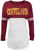 Cleveland Cavaliers Womens Athletic Red LS Tee