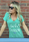 TCU Horned Frogs Womens Green Lucky Charm T-Shirt