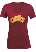 Cleveland Cavaliers Womens Red Hardwood Classic V-Neck