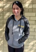 Pittsburgh Steelers Womens Raglan Fleece Full Zip Jacket - Grey